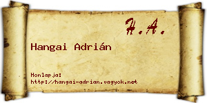 Hangai Adrián névjegykártya